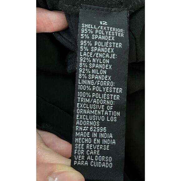 Scarlett Nite Black Lace and Ruffles Bodycon‎ Women's Dress Size 12 - Picture 4 of 5